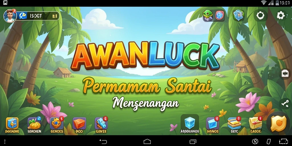 Tangkapan layar gameplay <strong>AWANLUCK</strong> yang cerah dan menyenangkan.