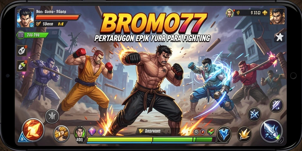 Tampilan epic dari pertarungan di BROMO77 yang menegangkan.