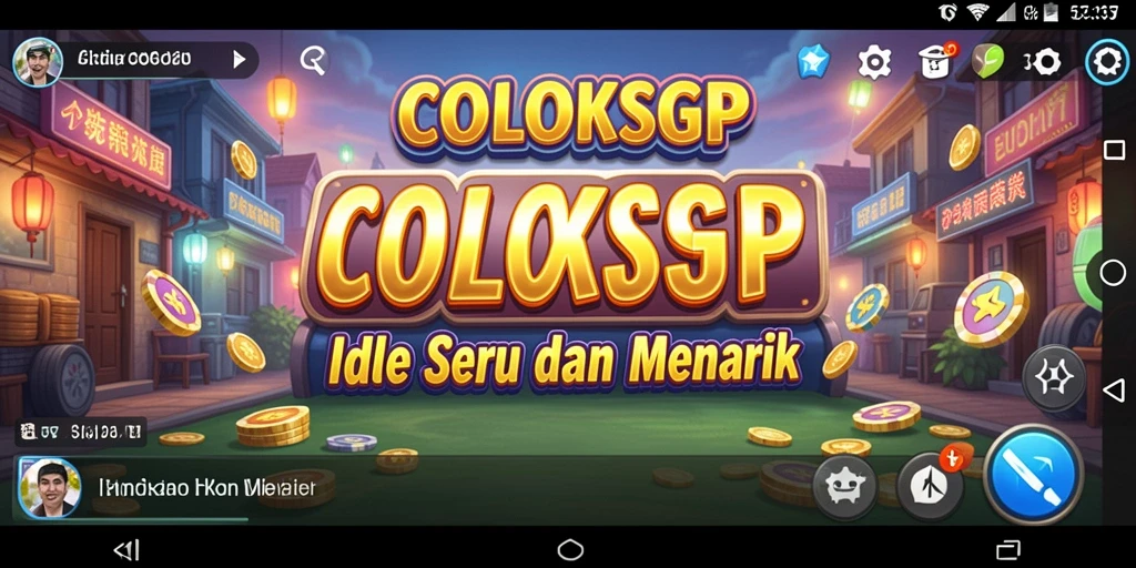 Screenshot gameplay COLOKSGP yang menampilkan karakter dan sumber daya terkumpul.