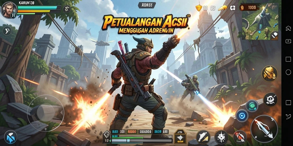 Tangkapan layar dari gameplay mendebarkan KARUN138.