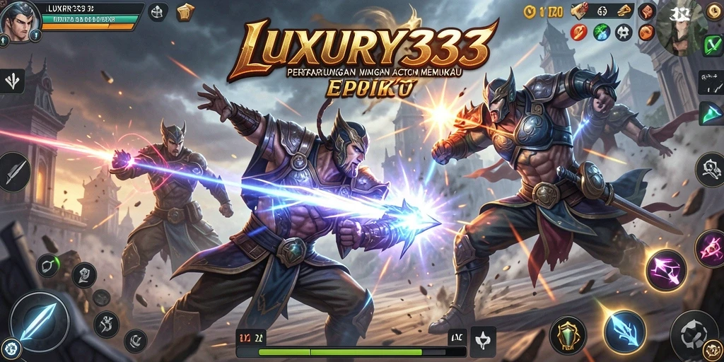Tampilan aksi seru di arena pertarungan LUXURY333.