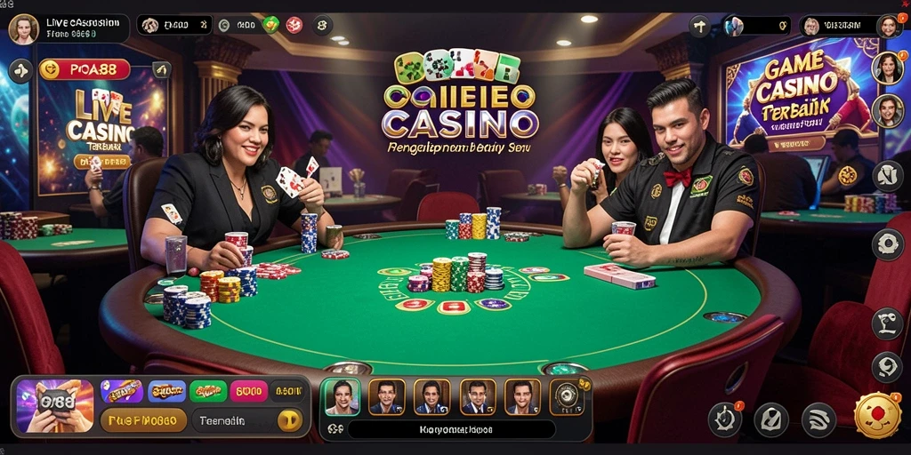 Tampilan menarik dari gameplay Live Casino POA88.
