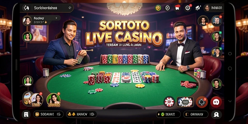 Tampilan menarik dari gameplay Live Casino SORTOTO yang mendebarkan.