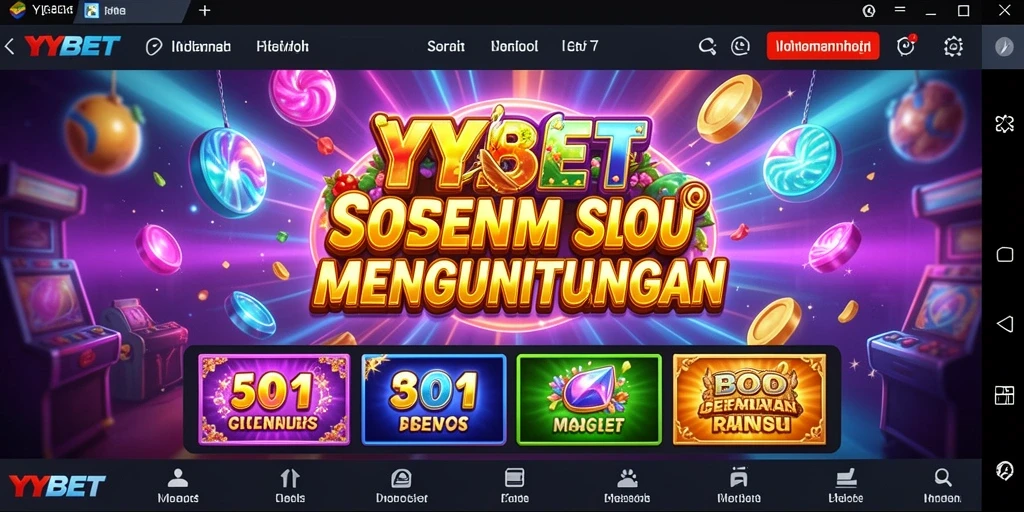 Screenshot menunjukkan gameplay Slot menarik di YYBET.